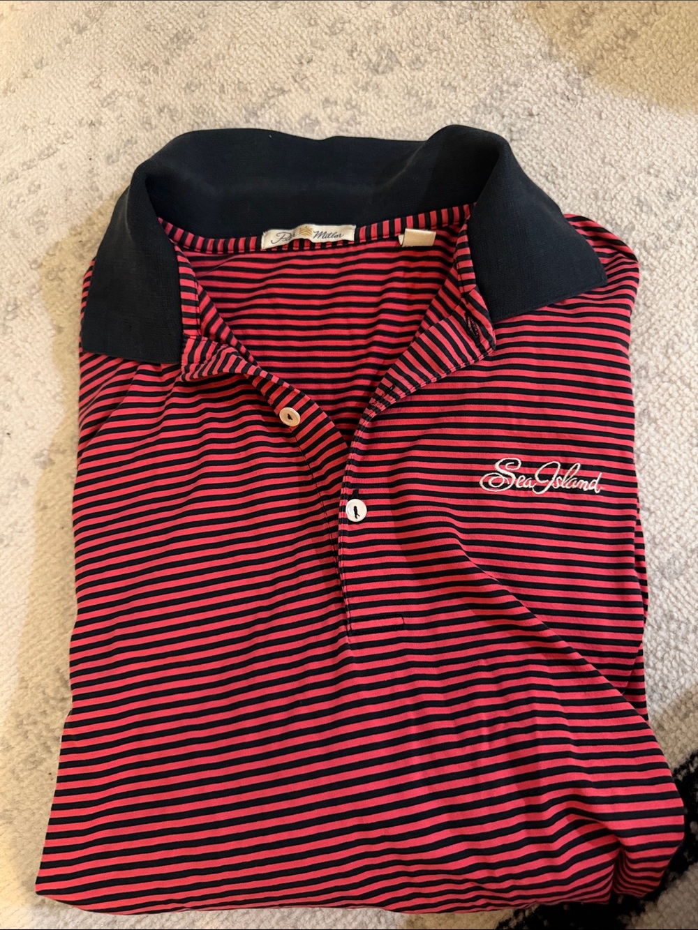 Kids' Pink & Black Striped Polo Shirt